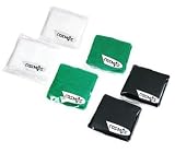 3 pairs of COSMOS &Acirc;&reg; Bos Tone cotton sports basketball wristband / sweatband wrist sweat band/brace-White/Green/Black + Free Cosmos cable tie