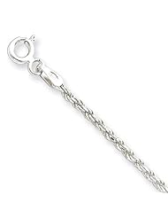 Sterling Silver 24in 1.7mm D/C Rope Necklace Chain. Metal Wt- 5.59g