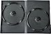 Electronics : 100 Double DVD cases - Black