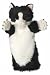 Long Sleeved Glove Puppet - Black and White Cat