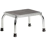 Secure&reg; Footstool with Non Skid Rubber Platform, Chrome Plated