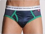 Andrew Christian Sports Mesh Brief Navy