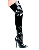 Black Thigh High Patent Boot