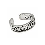 Eve's Addiction Hugs and Kisses Sterling Silver Toe Ring