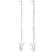 Playboy Bunny Logo Crystalline Rhinestone Long Dangle Earrings