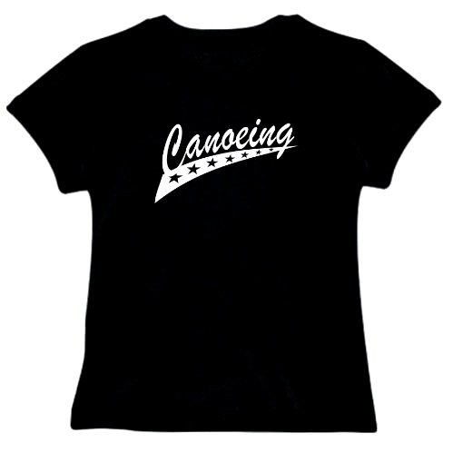 Canoeing STAR Sports Womens T-Shirt (Black, Sizes X-Small – XXX-Large)