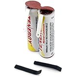 Tenergy AA 2.4V 1000mAh NiCd Flat Top Rechargeable Battery Pack for Norelco electric shaver