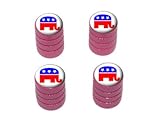 Republican Elephant - Tire Rim Valve Stem Caps - Pink Deals
