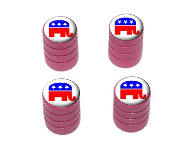 Republican Elephant - Tire Rim Valve Stem Caps - Pink Deals