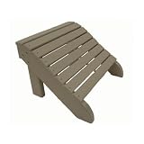 Adirondack Ottoman , All Weather Poly Lumber Footstool (Color-Gray)