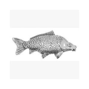Pewter Common Carp Fish Pin Badge or Brooch Gift for Scarf, Tie, Hat, Coat or Bag