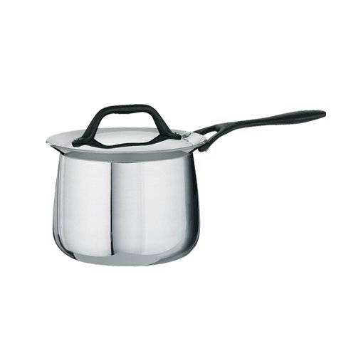 Tramontina Limited Editions Barazzoni 2 Quart Stainless Steel Covered Deep Tri-Ply Clad Sauce Pan