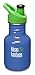 Klean Kanteen 12 oz Stainless Steel Water Bottle (Sports Cap 3.0 in Bright Green) - Lagoon Blue