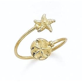 14K Byps Strfsh/SndDlr TOE RING - GH24193