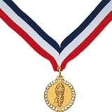  : 1 1/4 Inch Gold Acievement Medal