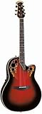 Ovation Elite 2078 LX Contour Acoustic-Electric Guitar w/ Case - Black Cherry Burst