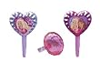 Barbie & the Diamond Castle Heart Cupcake Rings & Pics 12 Pk