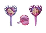 Barbie & the Diamond Castle Heart Cupcake Rings & Pics 12 Pk
