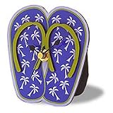PALM TREE SLIPPER SET ISLAND TIME CLOCK- TROPICAL DECOR by tikimaster.com