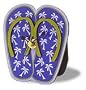 PALM TREE SLIPPER SET ISLAND TIME CLOCK- TROPICAL DECOR