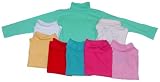 Little Girls' Cotton Turtleneck in Assorted Colors
