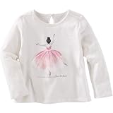 オシュコシュ OSHKOSH/ バレリーナティ アイボリー トップス長袖Tシャツ 7歳【並行輸入】