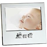 Tiny Treasures TRAIN silverplated baby frame - 4x6