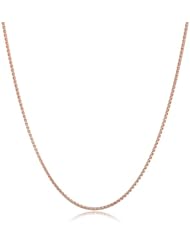 14k Italian Rose Gold Adjustable Round Spiga Chain Necklace, 20"