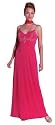 Plus Size Stylish Spaghetti Straps Flower Embroidered Front and V Trim Back Long Prom/ Bridesmaid/ Evening Dress + Scarf