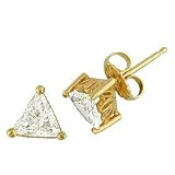 1.00ct Total Weight Trillion Cut Cubic Zircon Earrings