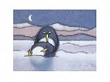 Art Poster Print - Penguin Pete Sleeps - Artist: Marcus Pfister - Poster Size: 16 X 12 inches