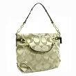 Authentic Coach Sateen Signature Brooke Hobo Bag 17183 Khaki/Bronze