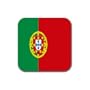 Portugal Flag Square Coasters (Set of 4)