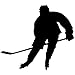 Hockey Wall Sticker Decal 5 - Decal Stickers and Mural for Kids Boys Girls Room and Bedroom. Sport Wall Art for Home Decor and Decoration - Ice Hockey Player Silhouette Mural