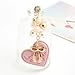 CJB Dust Plug / Earphone Jack Accessory Pink Beans Heart Golden Bow for iPhone 4 4s S4 5 All Device with 3.5mm Jack (US Seller)