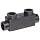 Morris Products 97020 Insulated In-Line Splice, Black, 2/0 - 14 Wire Range, 7/32" Allen Hex, 3.25" Length, .87" Width, 1.52" Height