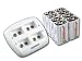 Tenergy TN136 4 Bay 9V Smart Charger with 8 pieces 9V Tenergy Centura (Low Self Discharge) NiMH 200mah Rechargeable Batteries