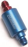 Edelbrock/Russell 650130 Red and Blue Anodized Aluminum Competition Fuel Filter