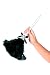 BLACK FEATHER DUSTER - FRENCH MAID FANCY DRESS COSTUME