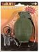 Toy hand grenade with pull out pin and realistic sound