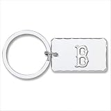 MLB Boston Red Sox Silvertone Key Chain with Sterling Silver Logo