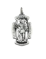 Clevereves 14K Yellow Gold 30.00X20.00 mm Saint Florian Medal