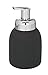 WENKO Foaming Soap Dispenser with Pump, Foaming Hand Soap Dispenser, for Liquid Soap, Soap Bottle, Countertop Dispenser, for Bathroom, Kitchen, Ceramic, 3.3 x 6.3 x 3.3 in, Black