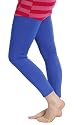 Ladies Electric Blue Ankle Length Leggings Long Footless Size 8-14