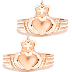 Claddagh Wedding Ring Sets on Gold Matching Claddagh Wedding Anniversary Ring Set  Jewelry  Amazon