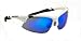Optic Nerve Bender Sunglasses, 3 Sets (Shiny White with Black Tips, Smoke with Zaio Blue/Copper/Clear)