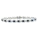Jewelry : 14K WG Marquise Blue Sapphire Diamond Tennis Bracelet