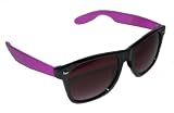 Retro Vintage Wayfarer Blues Brothers Style Sunglasses - Black / Purple