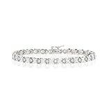 STUNNING XO 14K WHITE GOLD TENNIS BRACELET