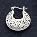 Sterling Silver Polished Filigree Earrings - Pair